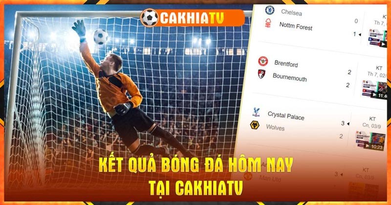 Kết quả bóng đá cập nhất mới nhất Cakhia TV